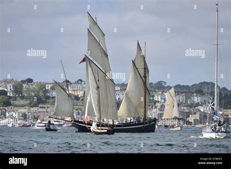 A Tall Ship Taking Part In The Parade Of Sail From Falmouth Harbour