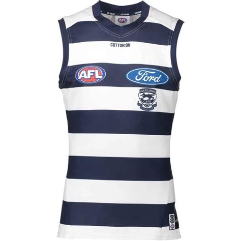 Geelong Cats 2018 Afl Home Guernsey Sizes S 5xl Bnwt Ebay