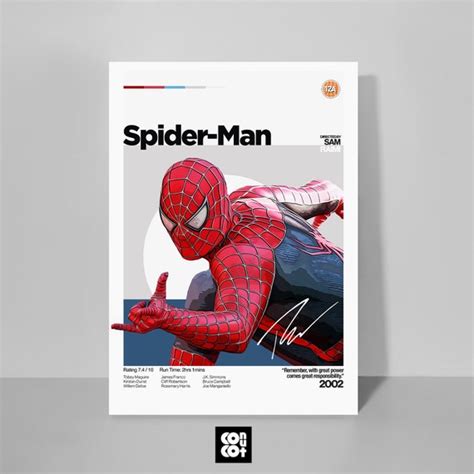 Spider-man 1 Movie Poster A4 Print Tobey Maguire Autograph - Etsy