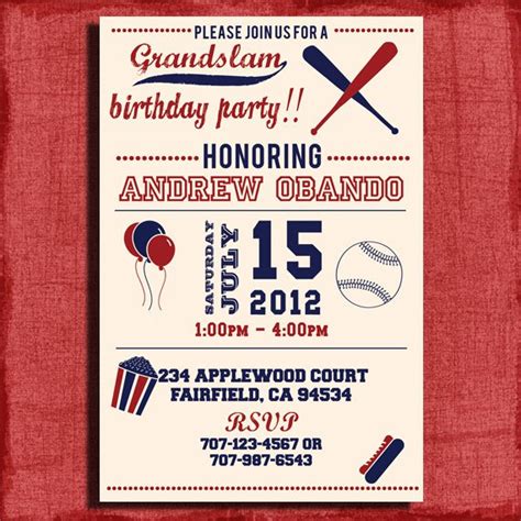 Baseball Party Invitations - Invitation Design Blog