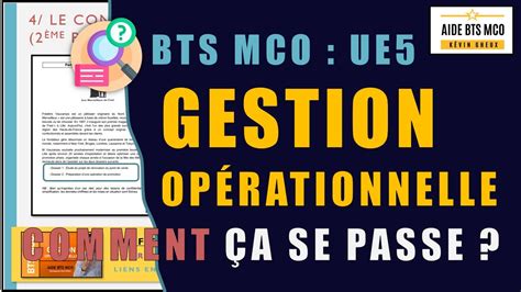 U5 L épreuve de GESTION opérationnelle Comment ça se passe BTS