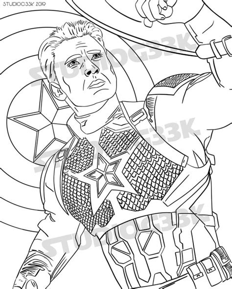 Captain America Avengers Endgame Coloring Pages Woodsinfo