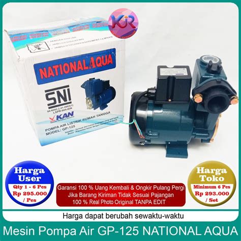 Jual Mesin Pompa Air GP 125 NATIONAL AQUA Shopee Indonesia