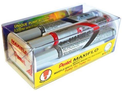 Pentel Maxiflo Whiteboard Magnetic Duster And Marker Set Pentel