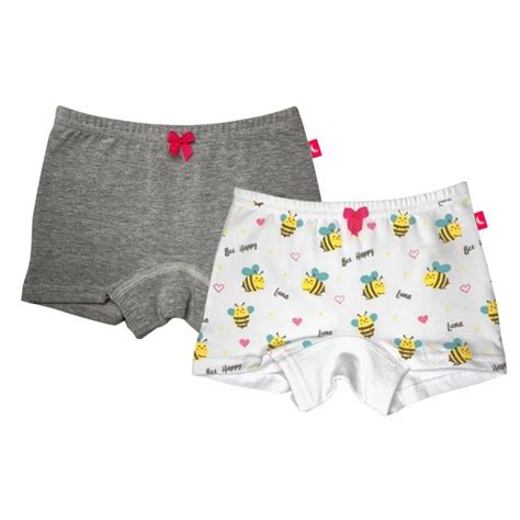 Kit Calcinhas Luna Boxer Feminina Infantil Menina Cotton K C