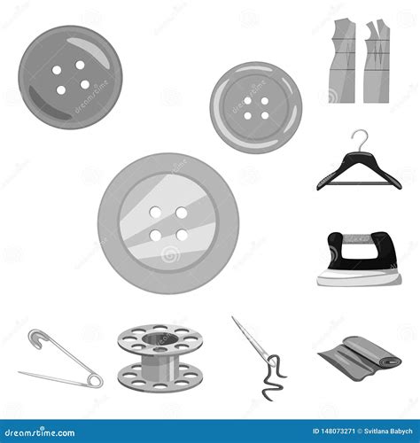 Projeto Do Vetor Da Costura E Do Sinal De Mat Ria T Xtil R Ilustra O