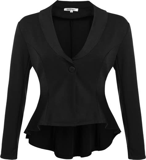 Meaneor New Plus Size Women Casual Shawl Collar Slim Single Button Long Sleeve Solid Blazer At