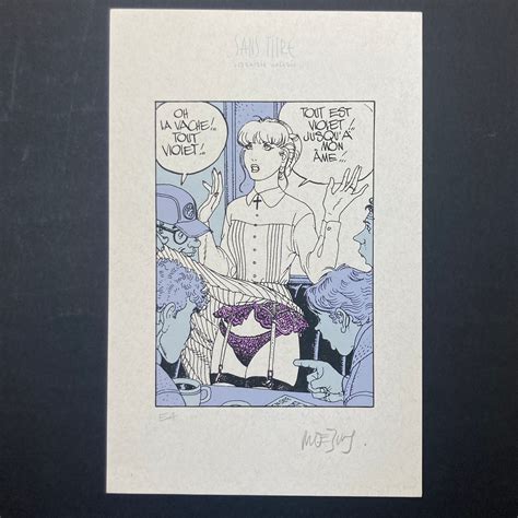 Moebius Purple Underwear Screenprint Hand Signed Limited Edition Etsy