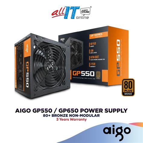 Aigo GP550 GP650 550W 650W 80 PLUS Bronze Power Supply PSU G5