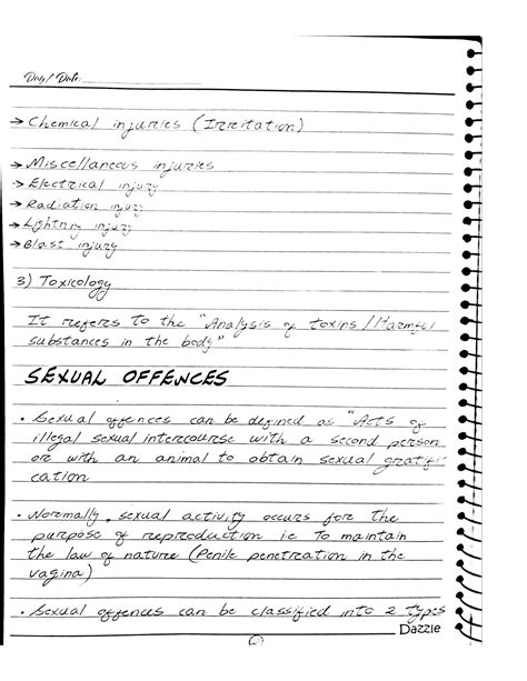 Solution Forensics Notes Handwritten Studypool