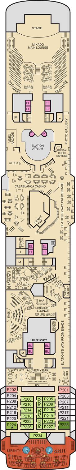 Carnival Elation Deck Plans: Ship Layout, Staterooms & Map - Cruise Critic