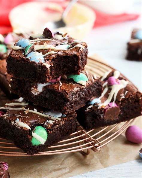 Chocolate Mini Eggs Brownies - Scientifically Sweet