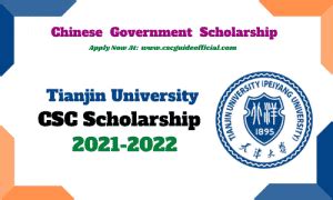 Tianjin University Tju Csc Scholarship Csc Guide Official Csc