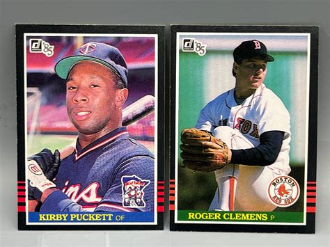 At Auction 1985 Donruss Kirby Puckett RC 438 Roger Clemens RC 273