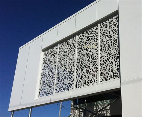 Beautiful Organic Laser Cut Aluminium Powder Coated Decorative Screens