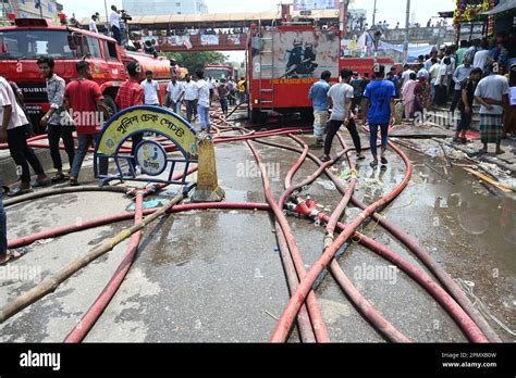 Dhaka Bangladesh Th Apr Firefighters Security Forces And