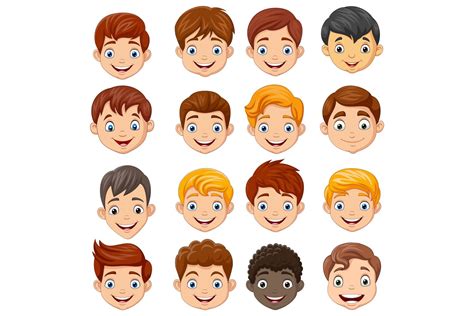 Children Head ClipArt Set Graphic By tigatelu | TheHungryJPEG