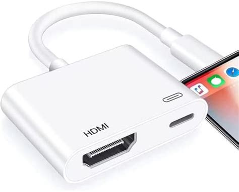 Lightning to HDMI Adapter [Apple MFi Certified], No Power Needed 1080P Screen Converter with ...