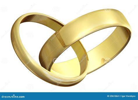 Zwei Ringe Der Goldenen Hochzeit Stock Abbildung Bild