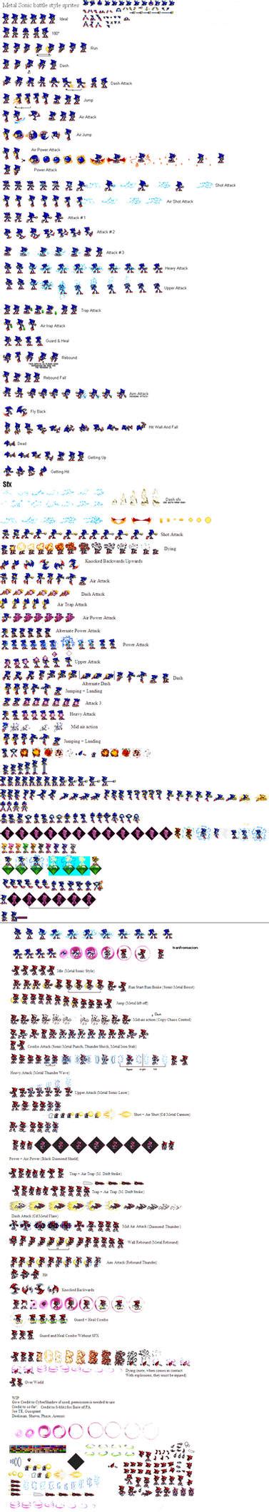 Metal Sonic Sprites Sheet By Theagustin2014 By Theagustin2014 On Deviantart