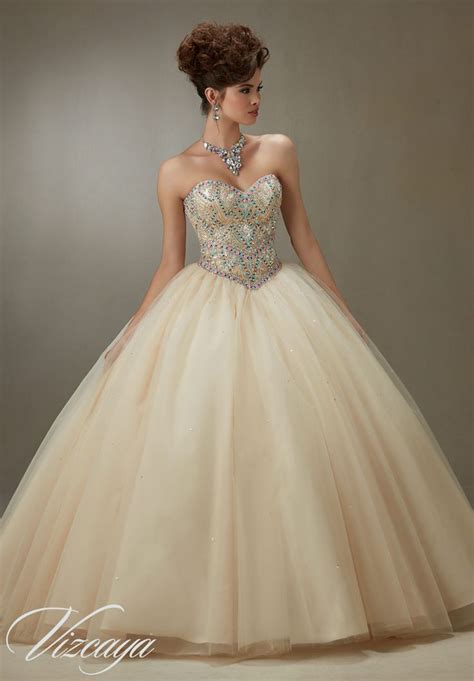 Quinceanera Dress Vizcaya Morilee 89076 Sugar Coated Stones On A Tulle