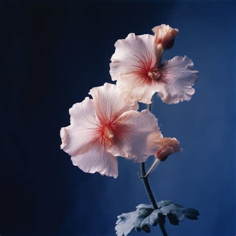 Delicate White Hibiscus Flower In Baroque Inspired Still Life Stock