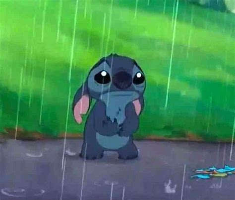 Stitch Sad In The Rain