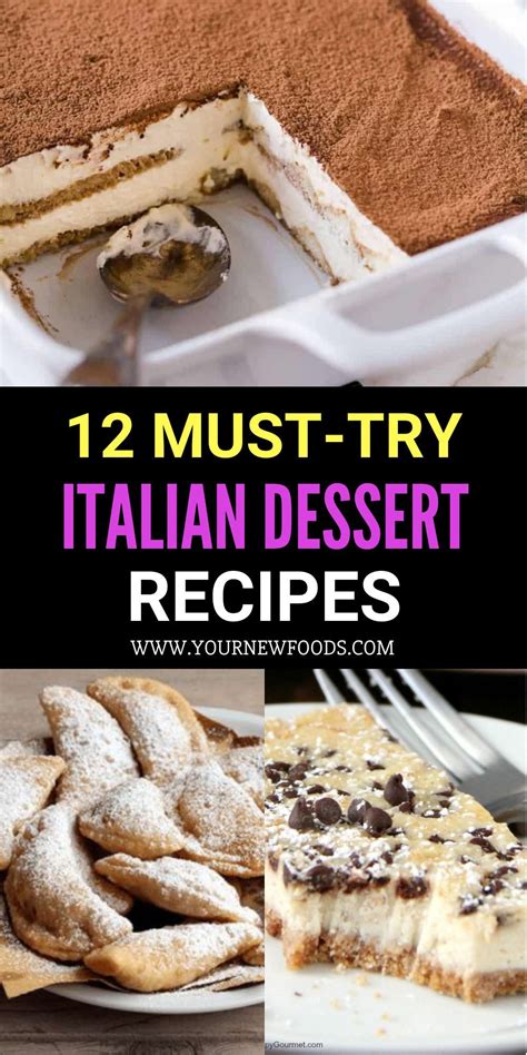 Recipes For Italian Desserts Top 12 Italian Recipes Italian Recipes Dessert Italian