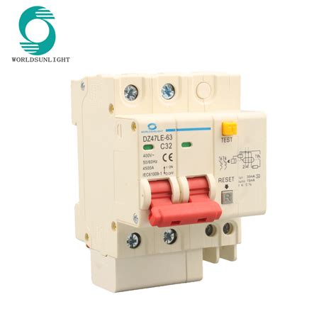 Dz47le 63 63A 50A 32A 230 400V RCBO 2 Pole Earth Leakage Residual