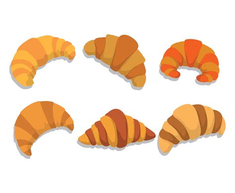 Croissant Vector Set Vector Art & Graphics | freevector.com