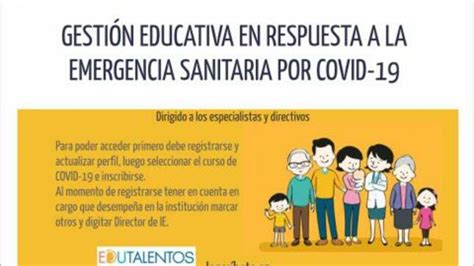 Curso De Gestión Educativa En Respuesta A La Emergencia Sanitaria Por