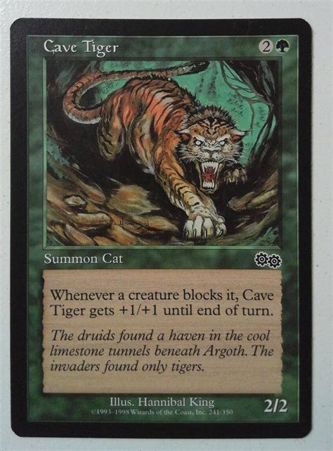 Cave Tiger Common Magic Mtg X Urza S Saga Sp Ebay