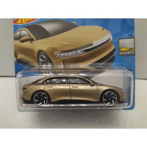 LUCID AIR GOLD 1 5 FACTORY FRESH 1 64 HOT WHEELS BCN STOCK CARS