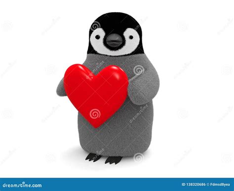 Having a Heart Mark Penguin Stock Illustration - Illustration of baby ...