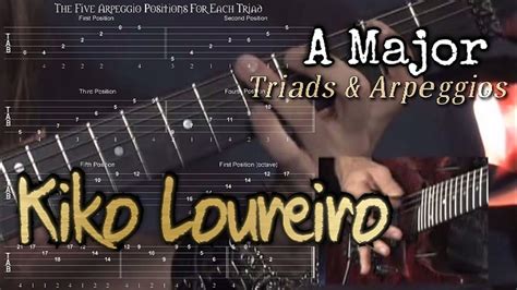 Kiko Loureiro Guitar Lesson A Major Triads Arpeggios YouTube