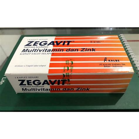 Jual Zegavit Multivitamin Dan Zink Box Isi Kaplet Shopee Indonesia