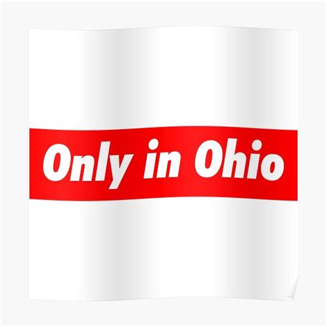 Only In Ohio Meme Poster For Sale By Bambv2 Redbubble