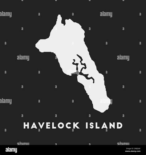 Havelock Island icon. Map on dark background. Stylish Havelock Island ...