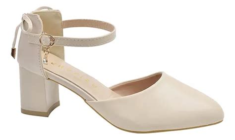 Zapatillas De Tacón Nude Elegantes Premium Para Mujer Fiesta Meses