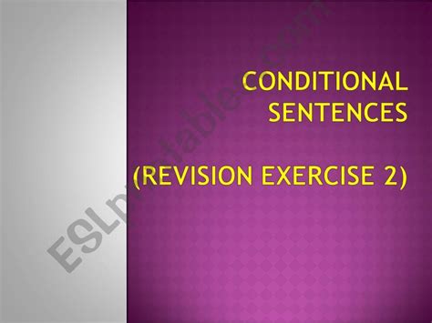 Esl English Powerpoints Conditional Sentences