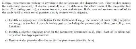 Solved This is a question about Bayesian statistical | Chegg.com 