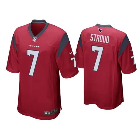 C. J. Stroud Houston Texans Red 2023 NFL Draft Game Jersey – Choose ...