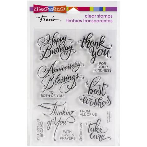 Stampendous® Perfectly Clear Brushed Messages Stamps Michaels