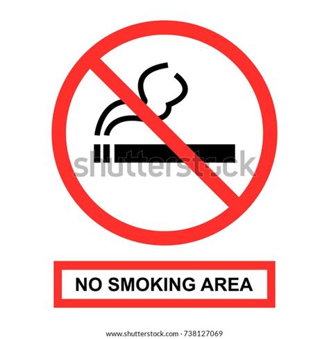 No Smoking Area Sign Vector Stock Vector (Royalty Free) 738127069 ...