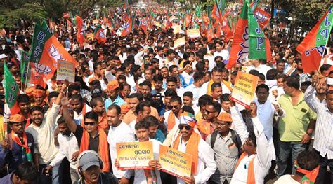 Bjp Protest March Over Odisha Ministers Murder Turns Violent