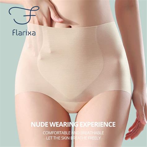 Cheap Flarixa Summer Ice Silk Panties Womens Seamless Underwear High