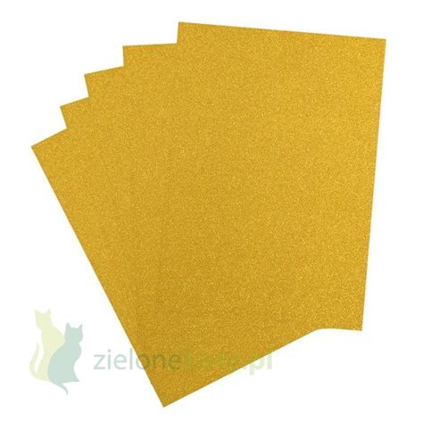 Karton papier brokatowy Florence A4 250g Yellow Gold złoty ZieloneKoty pl