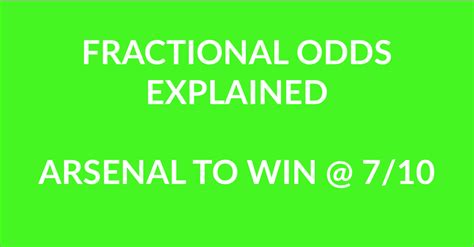 Fractional Odds In Sports Betting Explained