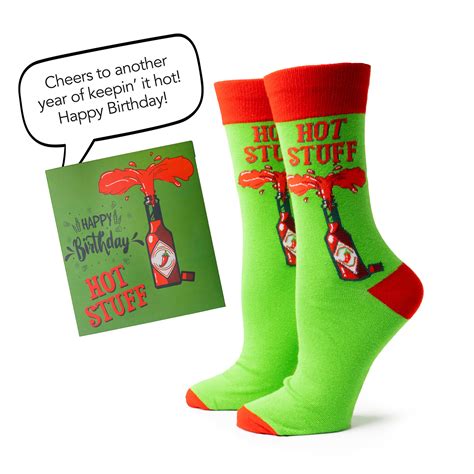 Two Left Feet It S Yo Birthday Gift Card Sock Set Hot Stuff Pcs