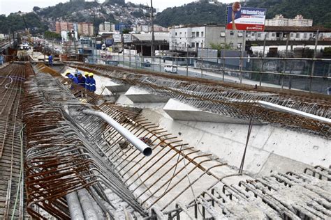 Avanços Na Obra Do Viaduto Da Nova Entrada De Santos Revelam Novas